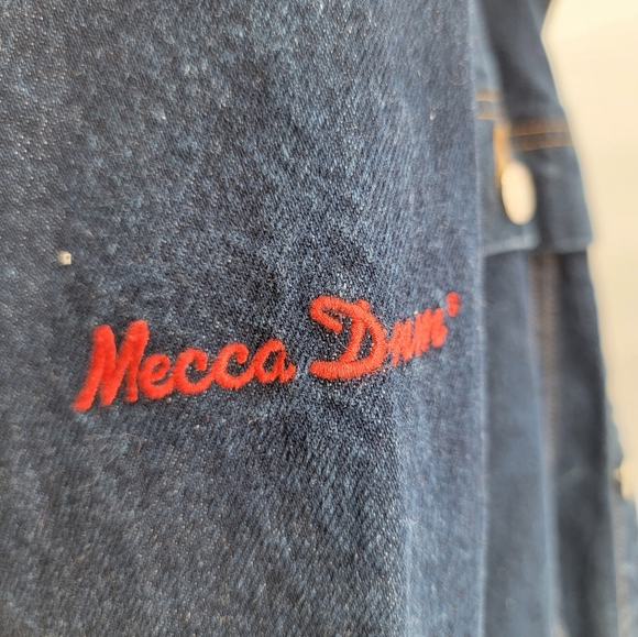Vintage Mecca Y2K Hip Hop Baggy Denim Jean Dark Wash Button Front Jacket Mens XL - Picture 12 of 13